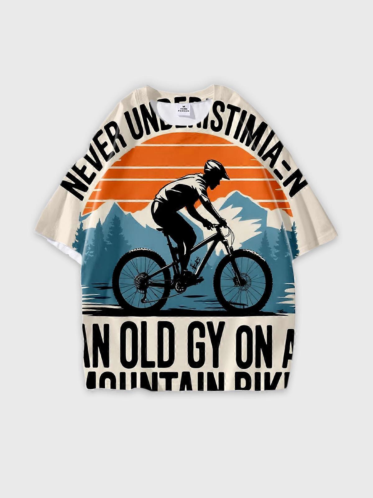 T-Shirt Short Sleeve Round Neck, Summer Casual Loose Graphic Tee, Unisex Pattern U2472