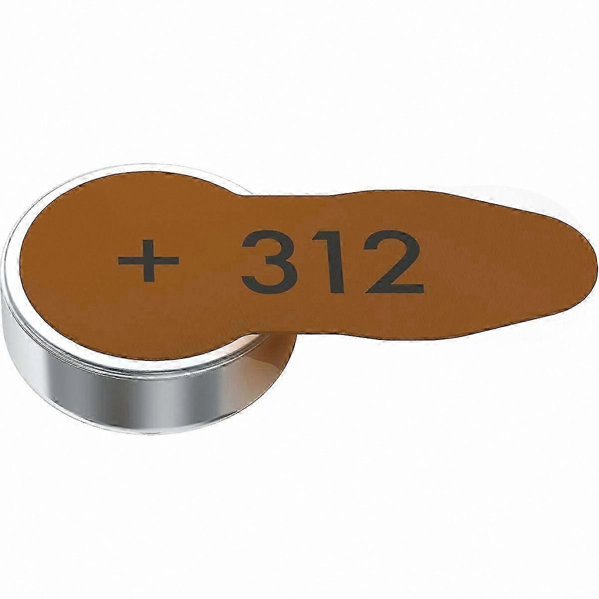 Long-Lasting Type 312 Batteries for Hearing Devices - 8-Pack Power Solution