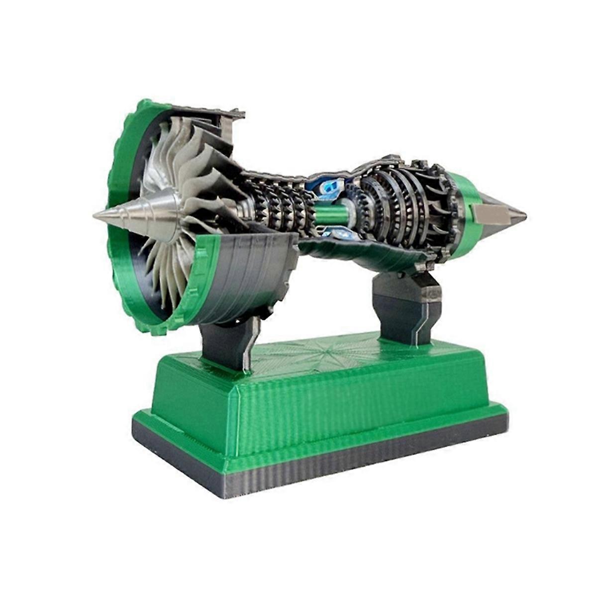 Trent900 Aircraft Turbofan Engine Model High-Performance Turbofan Engine Model Miniature Engine Toy Model Green
