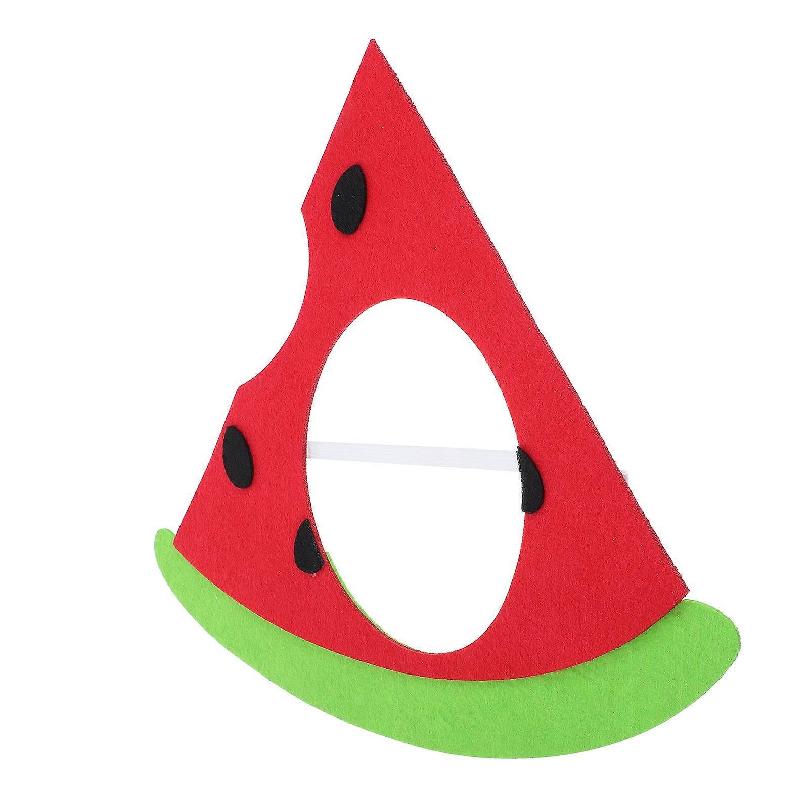Cute Cartoon Watermelon Felt Mask for Photoshoots, Festivals, and Themed Parties – Comfortable, Lightweight, and Durable Prop for Creative