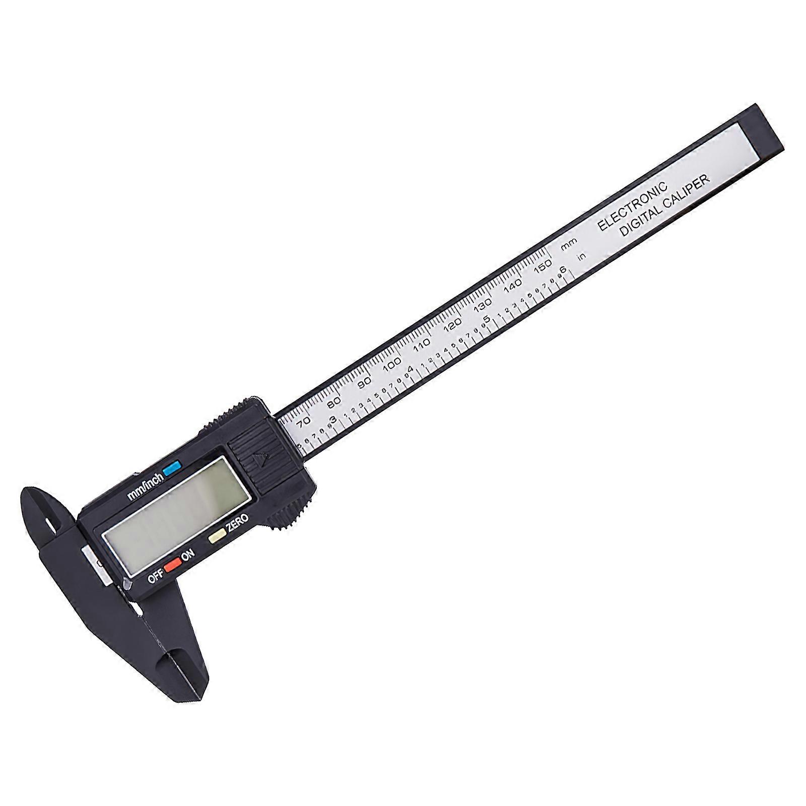 Digital Caliper for Bike Use 0-150mm LCD Screen Plastic Fiber Black for Professionals