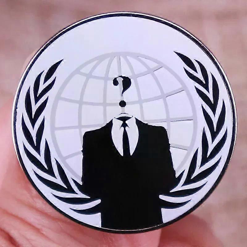 Anonymouss Enamel Pins Hacker Group Lapel Pin Shirt Bag Badge Jewelry