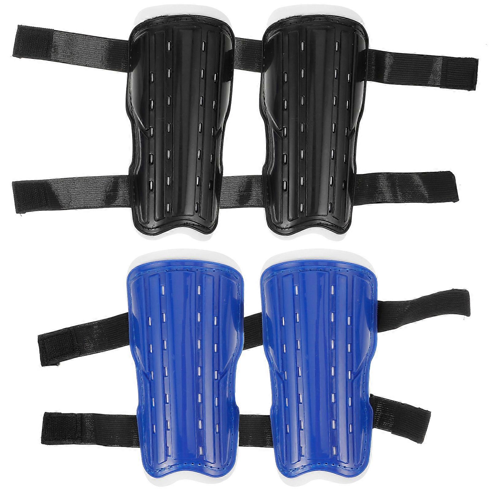 Shin Protector Youth Soccer Shin Guards for Teenager 2Pairs Black