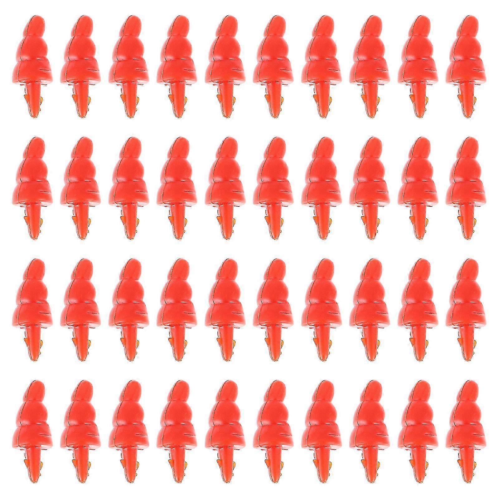 Winter snowman noses for DIY crafts - 100pcs plastic noses