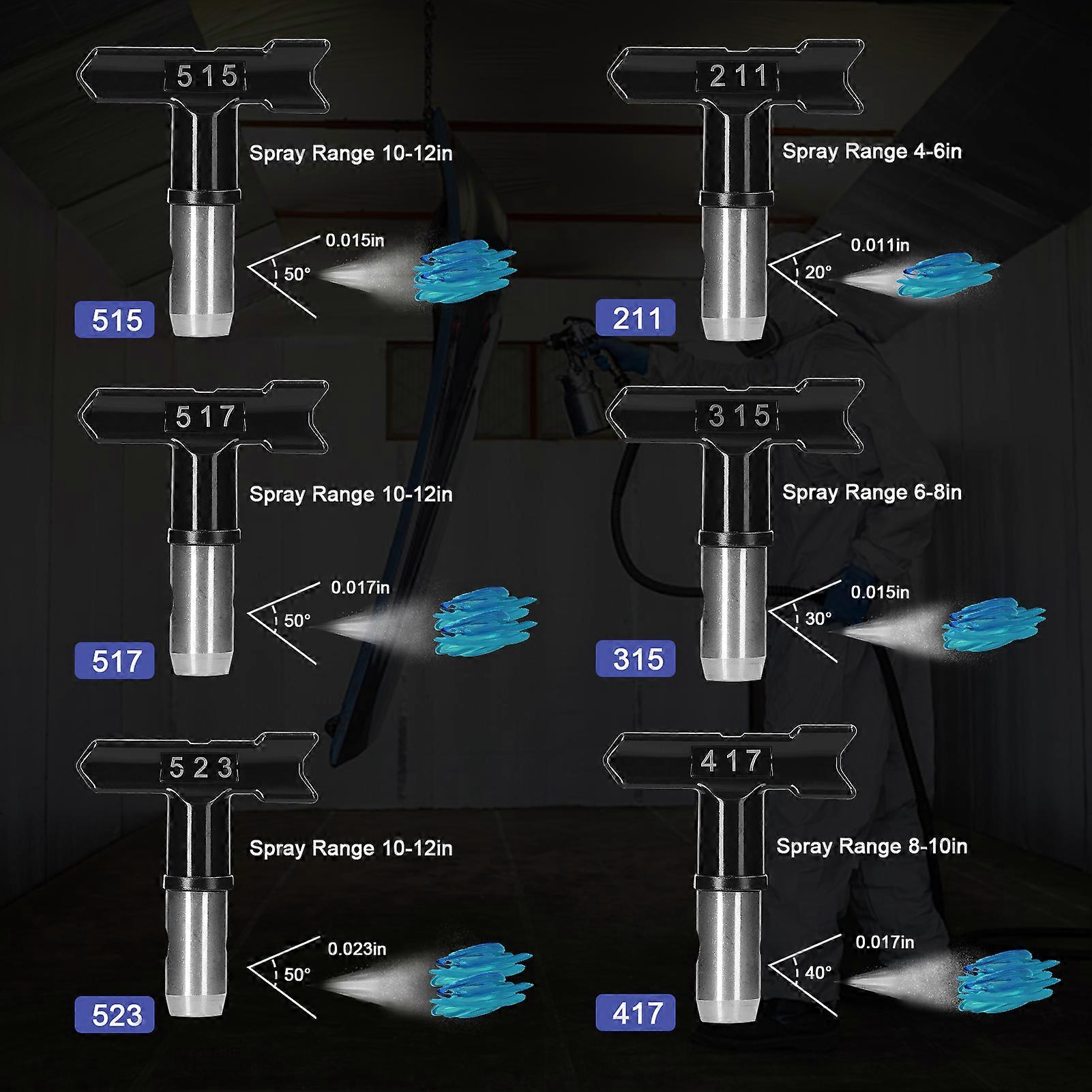 Airless Paint Nozzle and Filter Set, Reversible Spray Tips, Airless Paint Sprayer Nozzle Filter Kit, Airless Sprayer Accessory