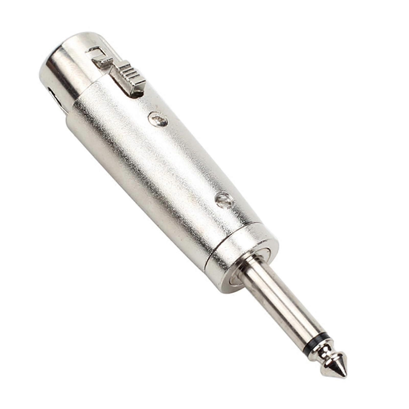 Unbalanced Sound Adapter 1/4 Inch (6.35mm) 1Channel Male Plug Input To 3Pin Female Output For Mixers And Amplifiers