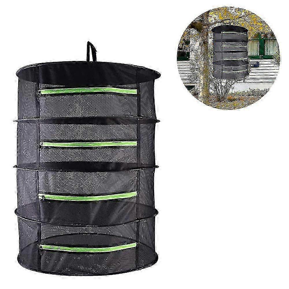 4/6 Layer Mesh Plant Drying Net, Hanging Foldable Net, Black Herbal Drying Net With Zipper, Herbal Dryer,black