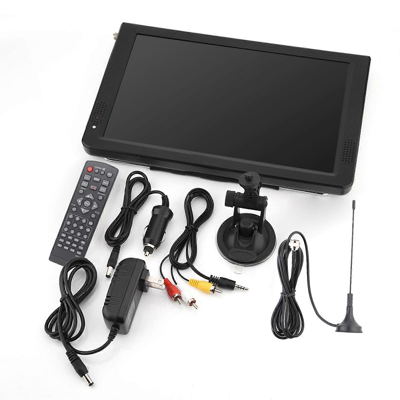12'' Digital Portable Television 1080P HD with ATSC Tuner HDMI Input for Home and Car Use Compact TV Player