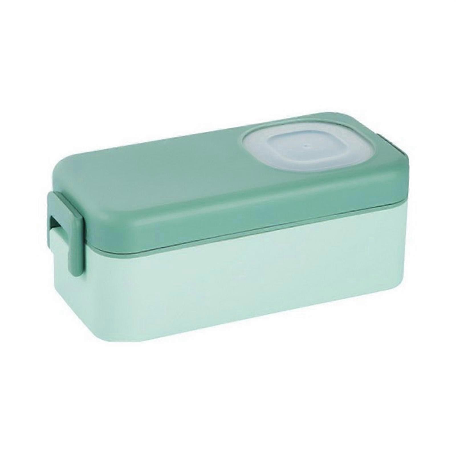Student Portable Lunch Box For Office Workers Double Layer Rectangular Lunch Box With Fork Spoon Box Gift CC 2025