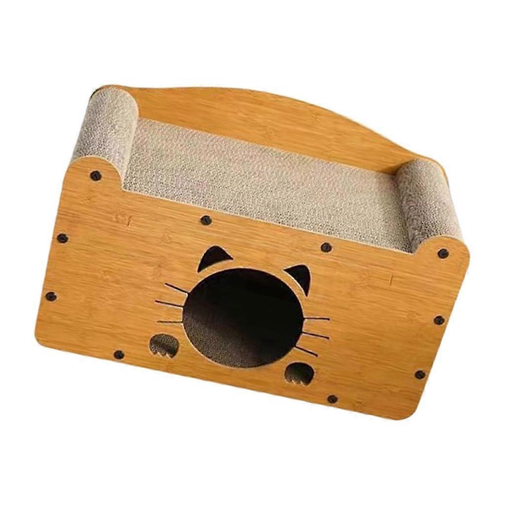 Cats Bed Sofa Large Size Cat Bed With Wooden Nest Scratching Board And Toy Cartoon Style