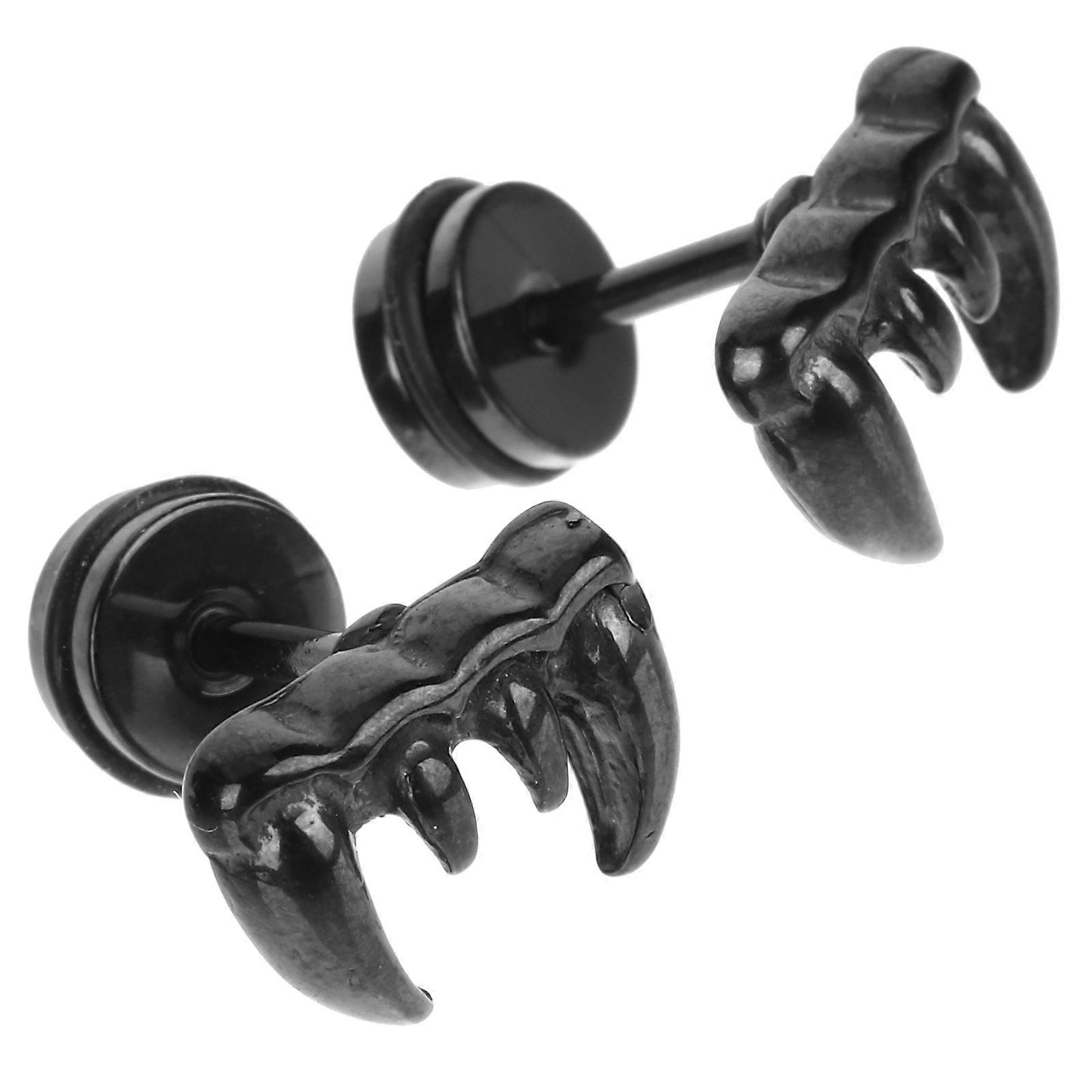 Punk Teeth Ear Studs Earrings for Women 2Pcs Tiny Ear Piercing Accessory