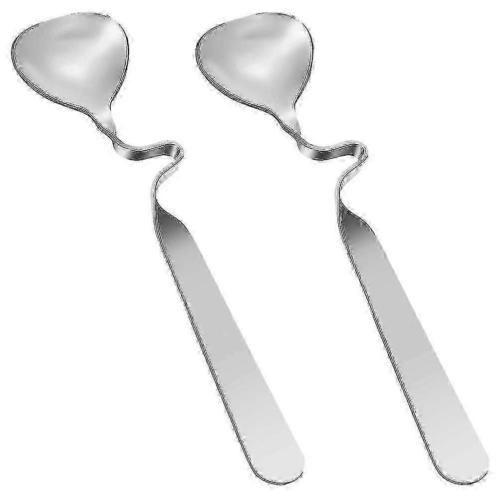 2pcs mel geleia colheres de aço inoxidável colheres de sobremesa pendurado colher de café