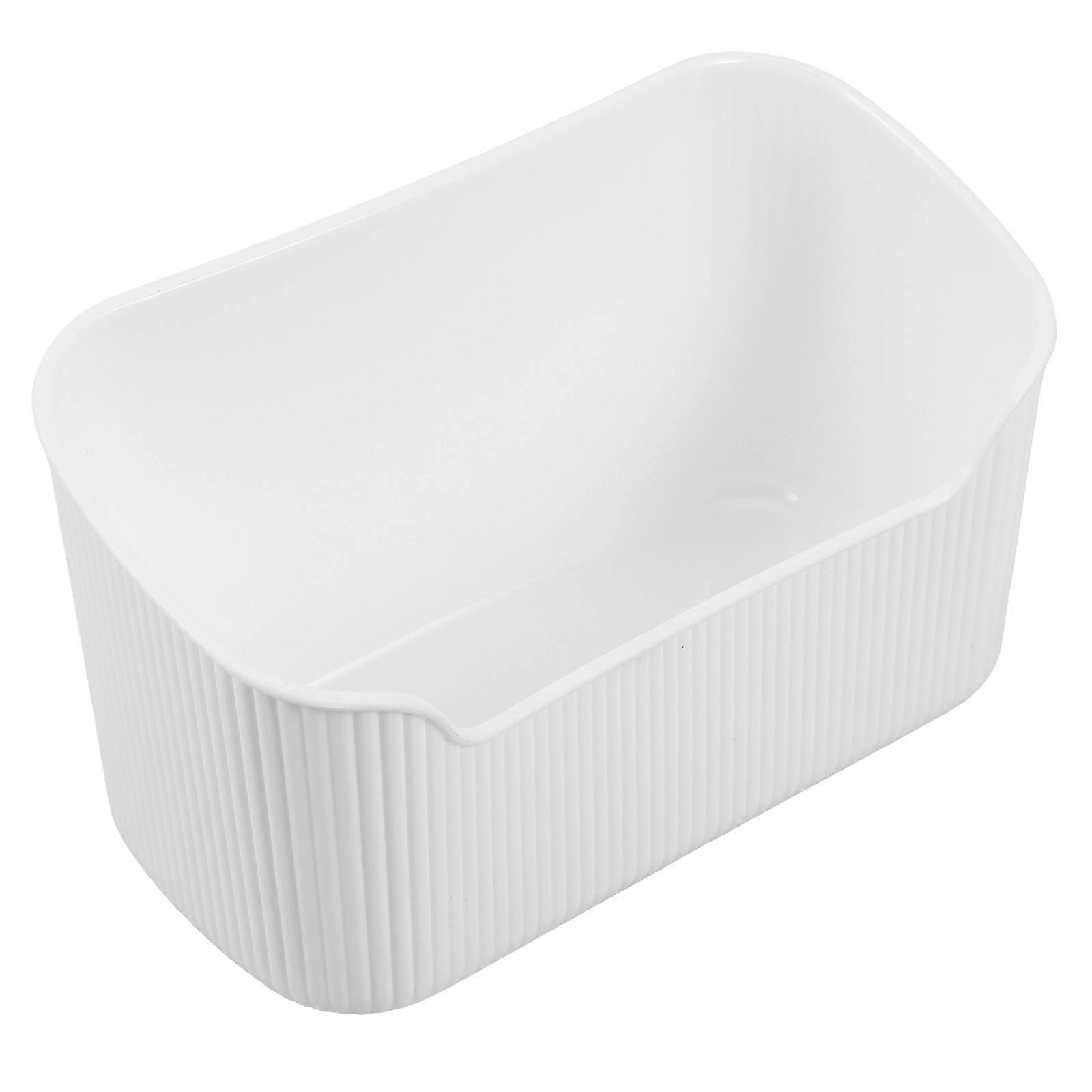 Makeup Organizer Rectangular Perfume Storage Box for Makeup Organizer White Plastic Cosmetic Storage 1Pcs