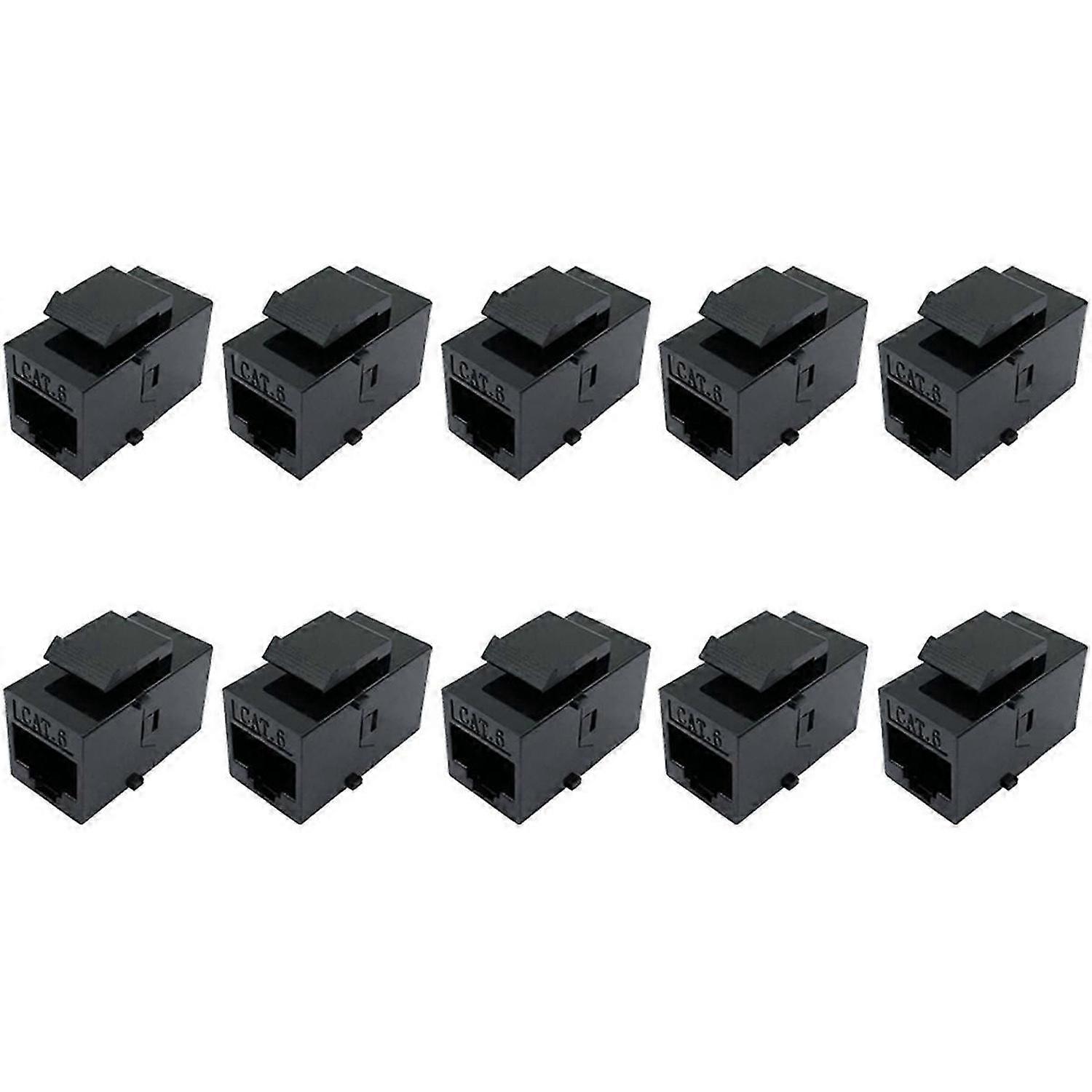 RJ45 Cat6 Keystone Coupler UTP Keystone Inline Coupler Cat6 10Pcs