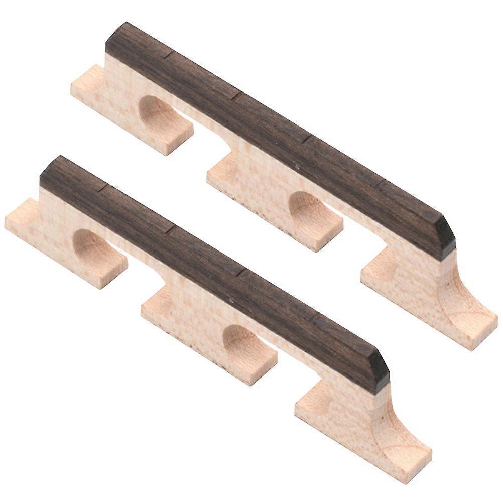 Professional Wood Banjo Bridge for Banjo 2Pcs Durable Replacement Bridge