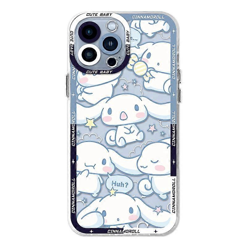 Phone Case for iPhone 15 Pro Max 13 14Pro XSmax 7 8 Plus 11pro 6 X XS 12 Mini 6S Clear Fundas Cover Hello K-Kittys Blue Puppy