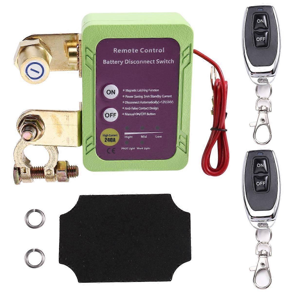12V 240A Smart Car Battery Disconnect Switch, Automatic Power Off Switch for Car Boat Battery Disconnect Switch