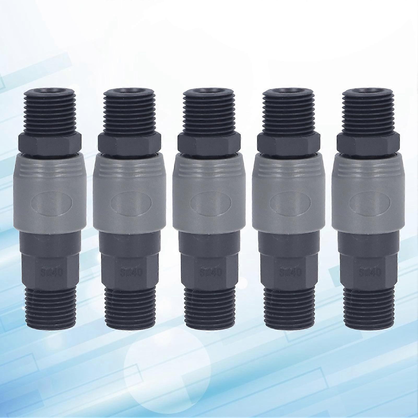 5Set Self Locking Quick Connect Hose Fitting SM+PM-40 20mm R1/2