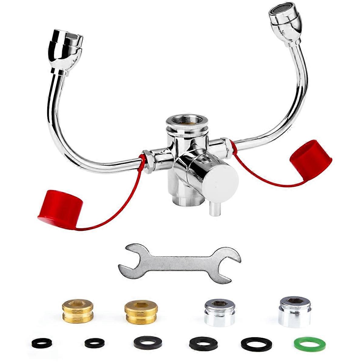 Emergency Eye Wash Station - Faucet Mounted Eyewash Unit for Sink Attachment, Eye Flush Solution for