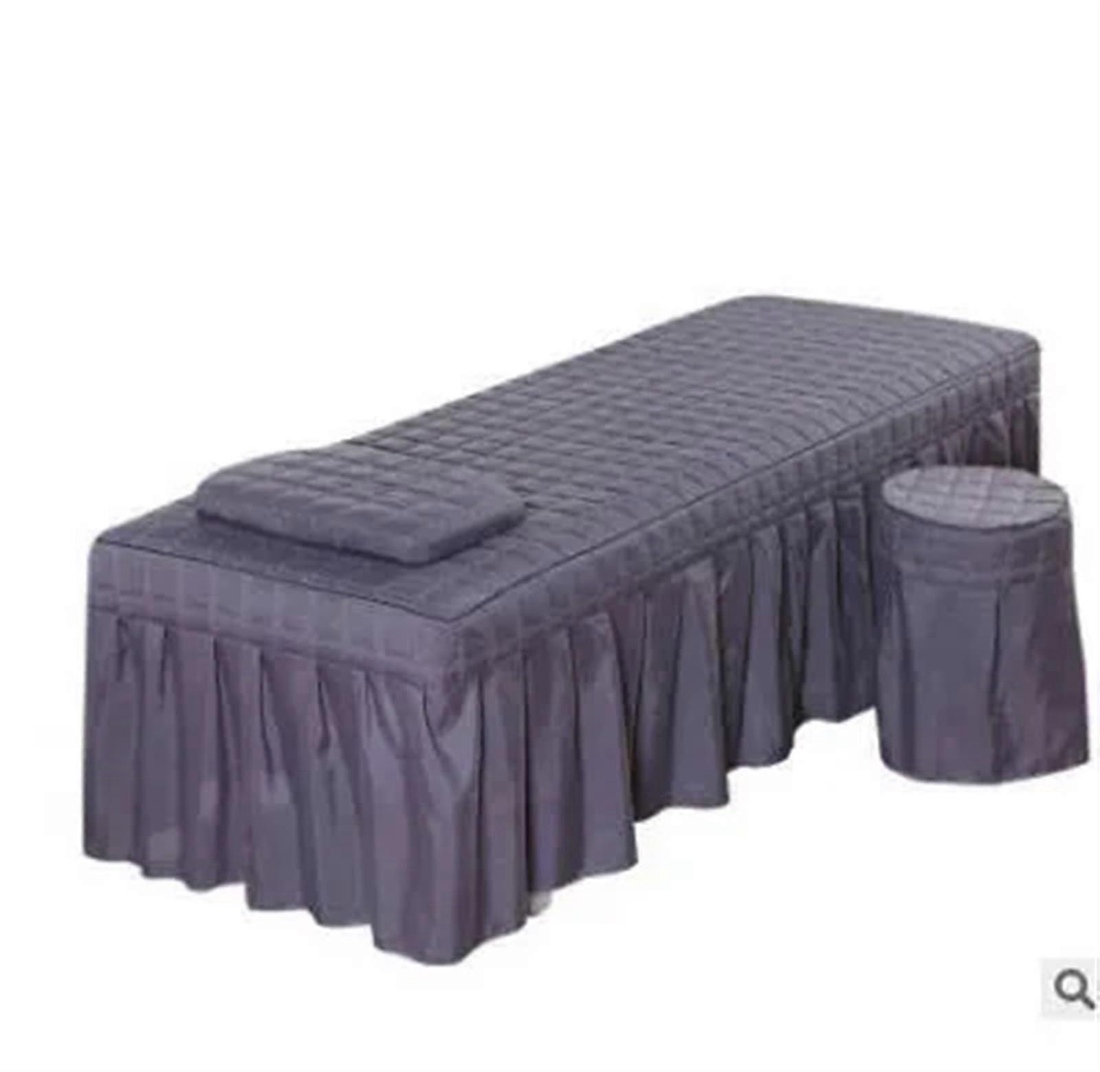 Massage Bed Cover Solid Blue Face Hole 5 Sizes 180x60 cm Skin Friendly Massage Table Bed Sheet