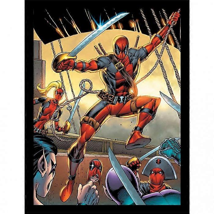 Deadpool Sword Framed Poster