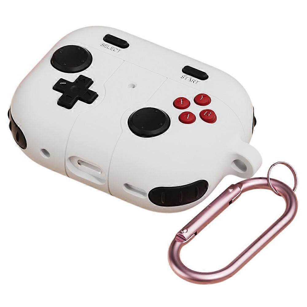 For AirPods Pro 3 Silicone Case Retro Game Console Style Earbuds Protective Cover with Carabiner
