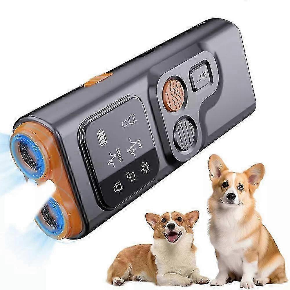 Dog Bark Deterrent Device with HD Display and LED Flashlight for Effective Bark Control