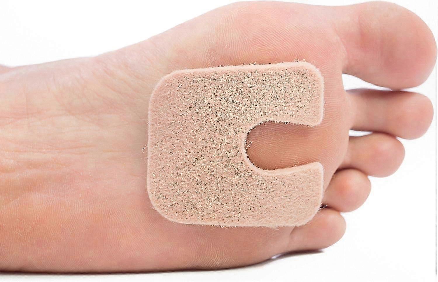 Cushioned Felt Pads for Heel Comfort | Soft Protectors to Prevent Rubbing and Pain | Pack of 24 Self-Stick Foot Cushions