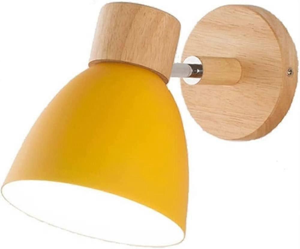 Wall Sconce E27 Socket Wooden Base Decorative Lantern For Living Room Bedroom Bedside