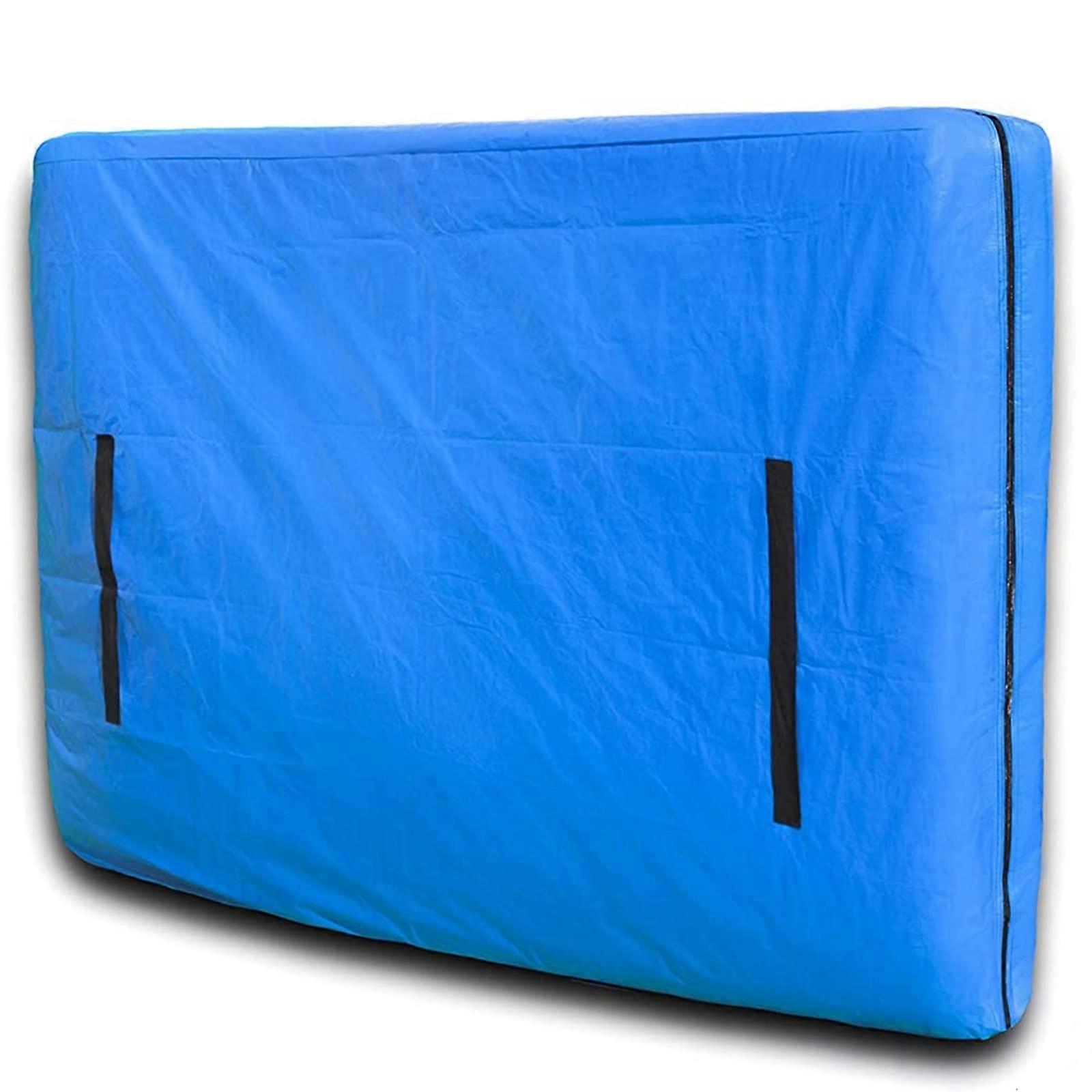 Reusable Mattress Bag Queen Size HeavyDuty Waterproof Protector With 8 Handles For Moving Storage Blue 82x42x15 In