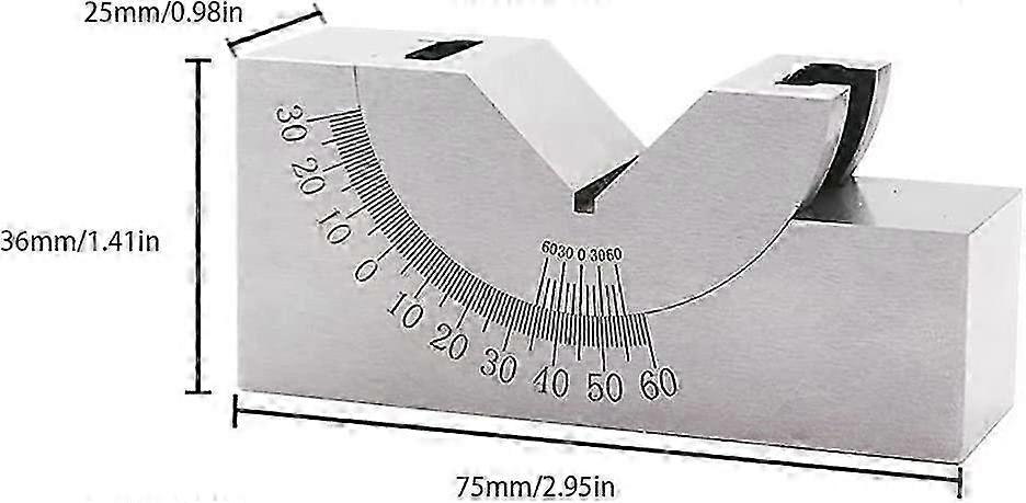 Angle Gauge Angle V Blocks AP25 90Adjustable High Precision for Milling Lathe with Wrench Silver,Ad 2025