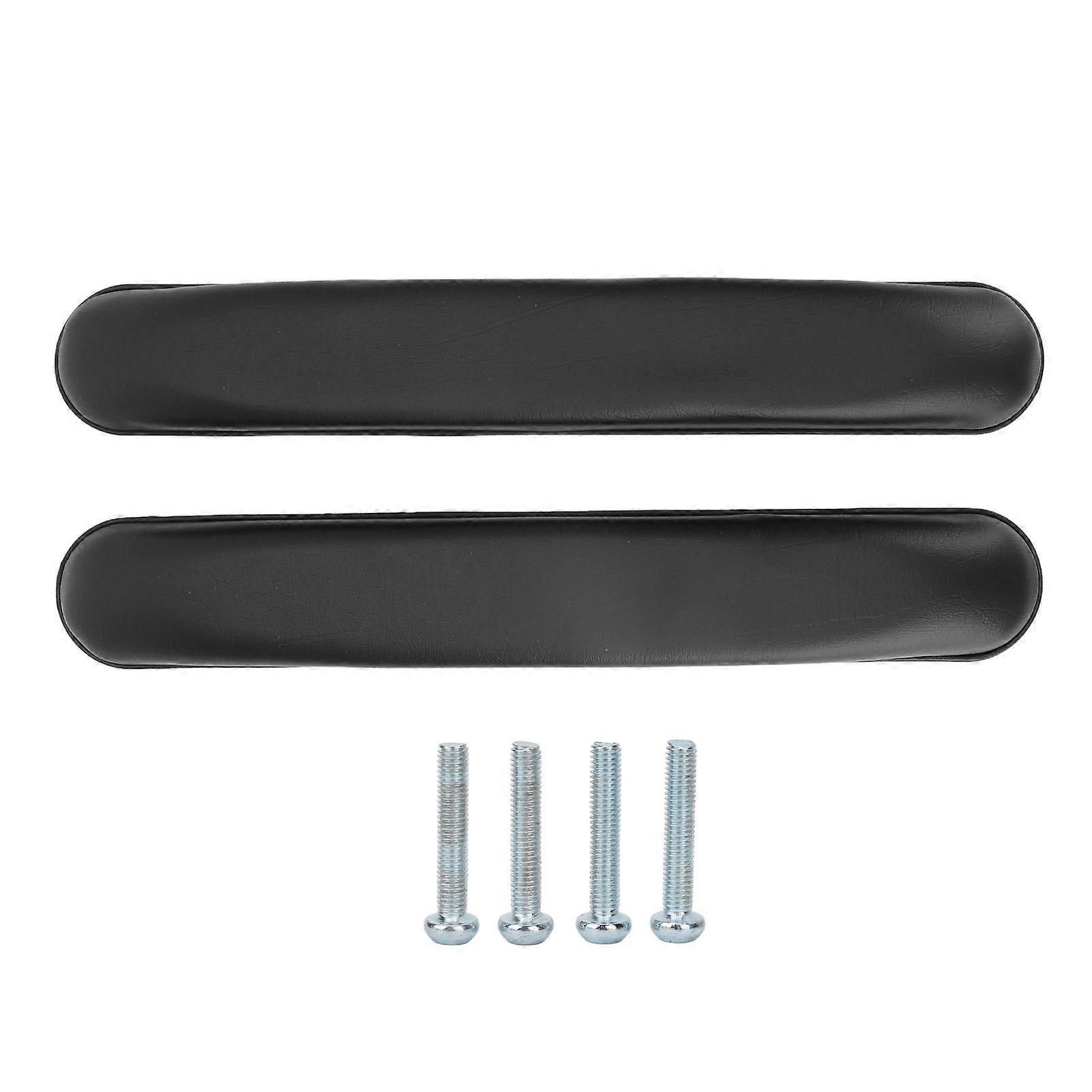 1 Pair Wheelchair Armrest Wear Resistant Waterproof Arm Pads with Screws for Wheelchairs