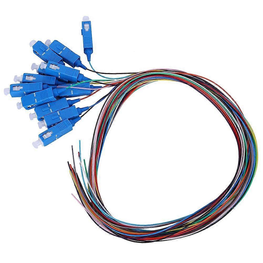 SC/UPC Fiber Pigtail Cable Sigle Mode 12-Cores SC Square Head with PVC Outer Shell