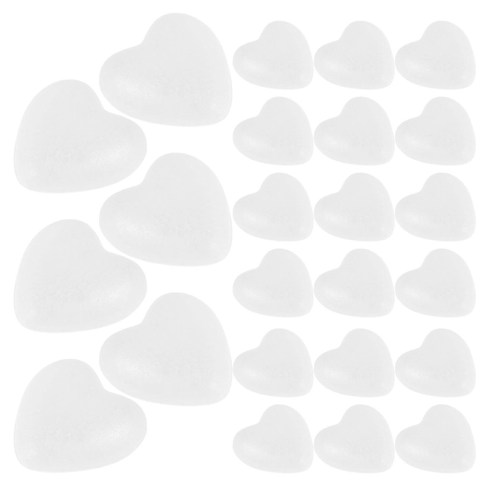 Heart Shaped Foam Ball for DIY Valentine Decorations 150Pcs White