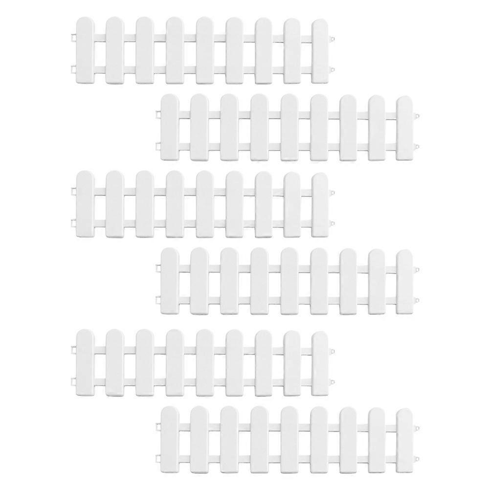 Plastic Decorative Fence for Garden with 12Pcs White Border Fences