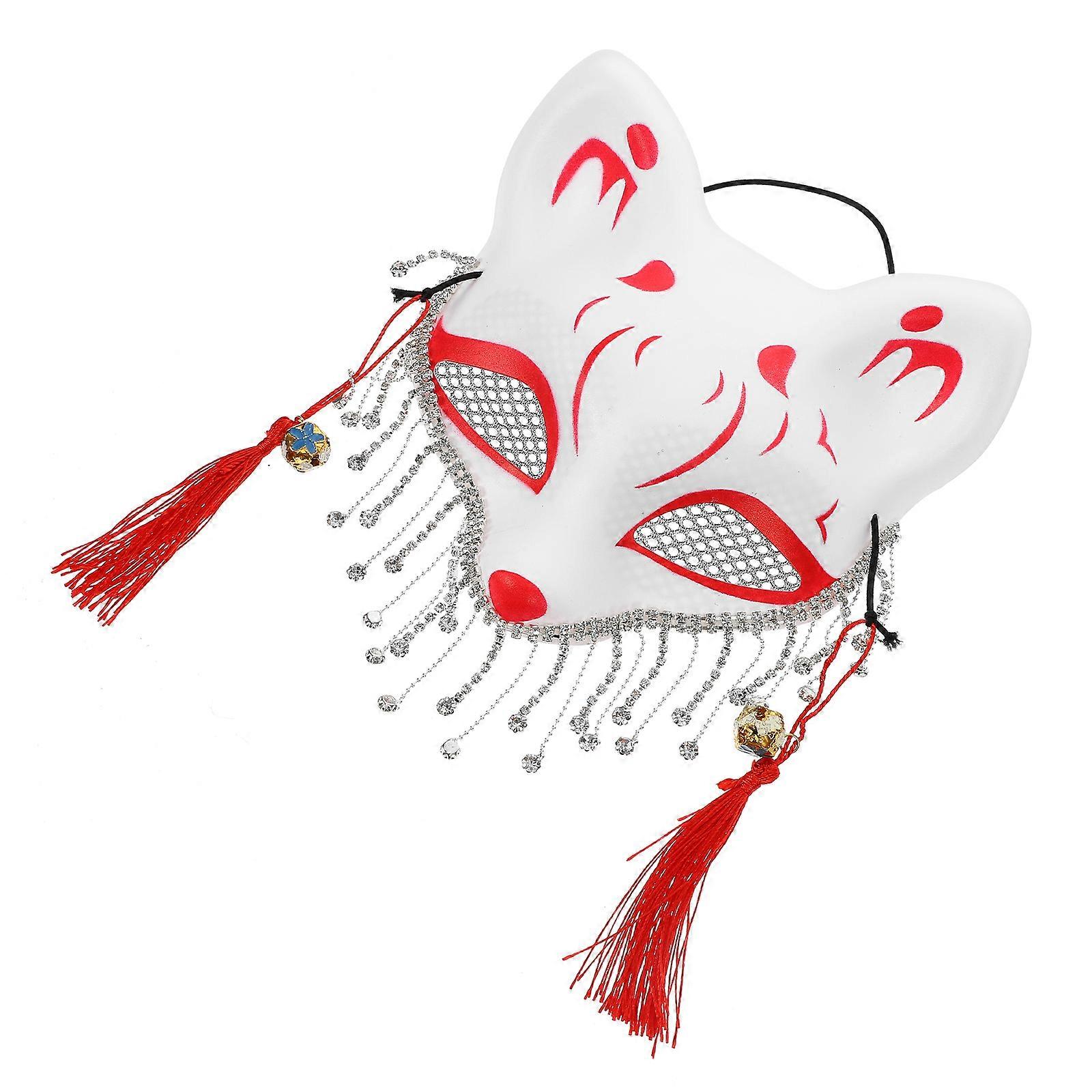 Cosplay Mask Fox Mask for Party 5Pcs Rhinestone Half Face Masks