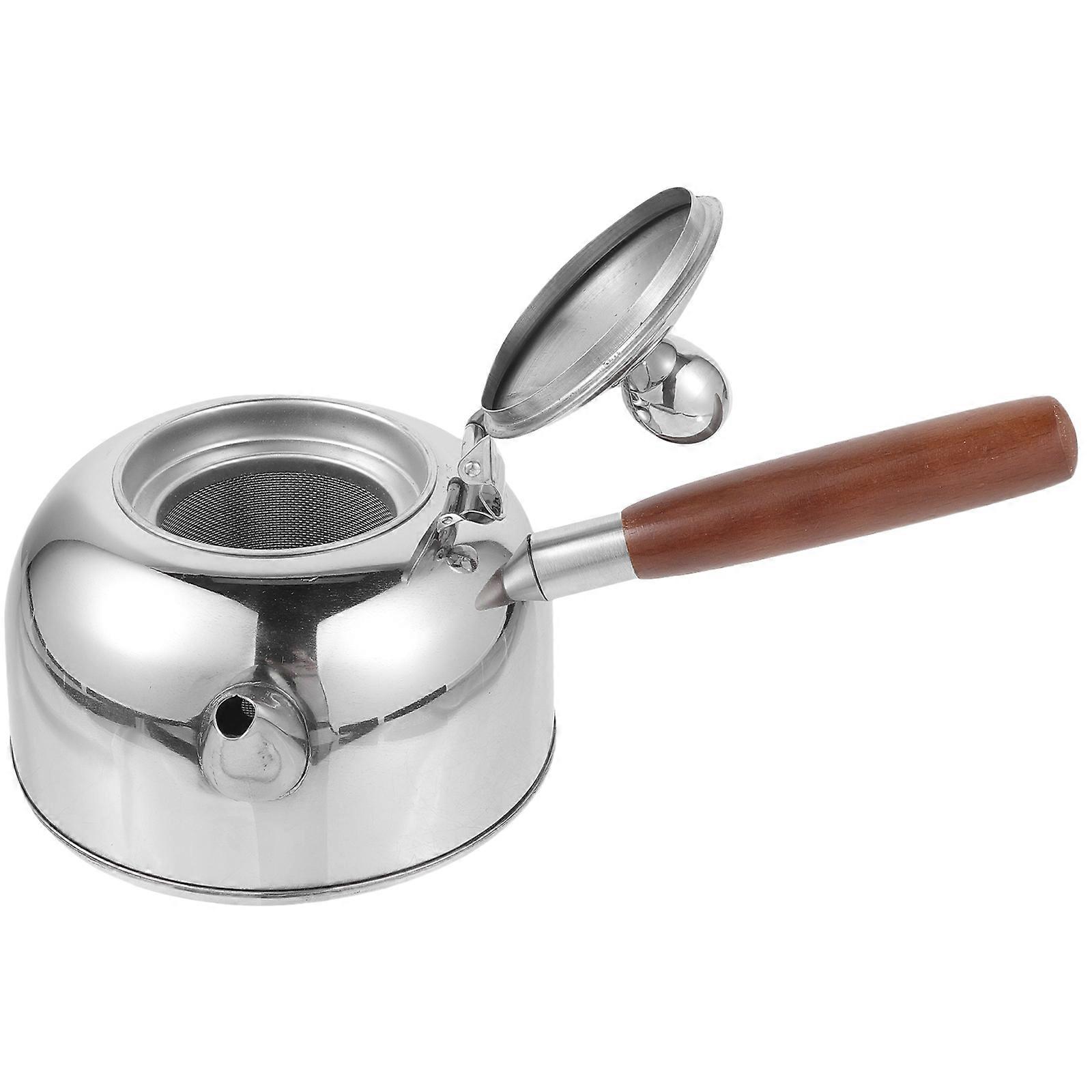 680ml Household Stovetop Kettle Stainless Steel Designed For General Public Perfect For Tea Drinking Includes Built-In Strainer 2Pcs