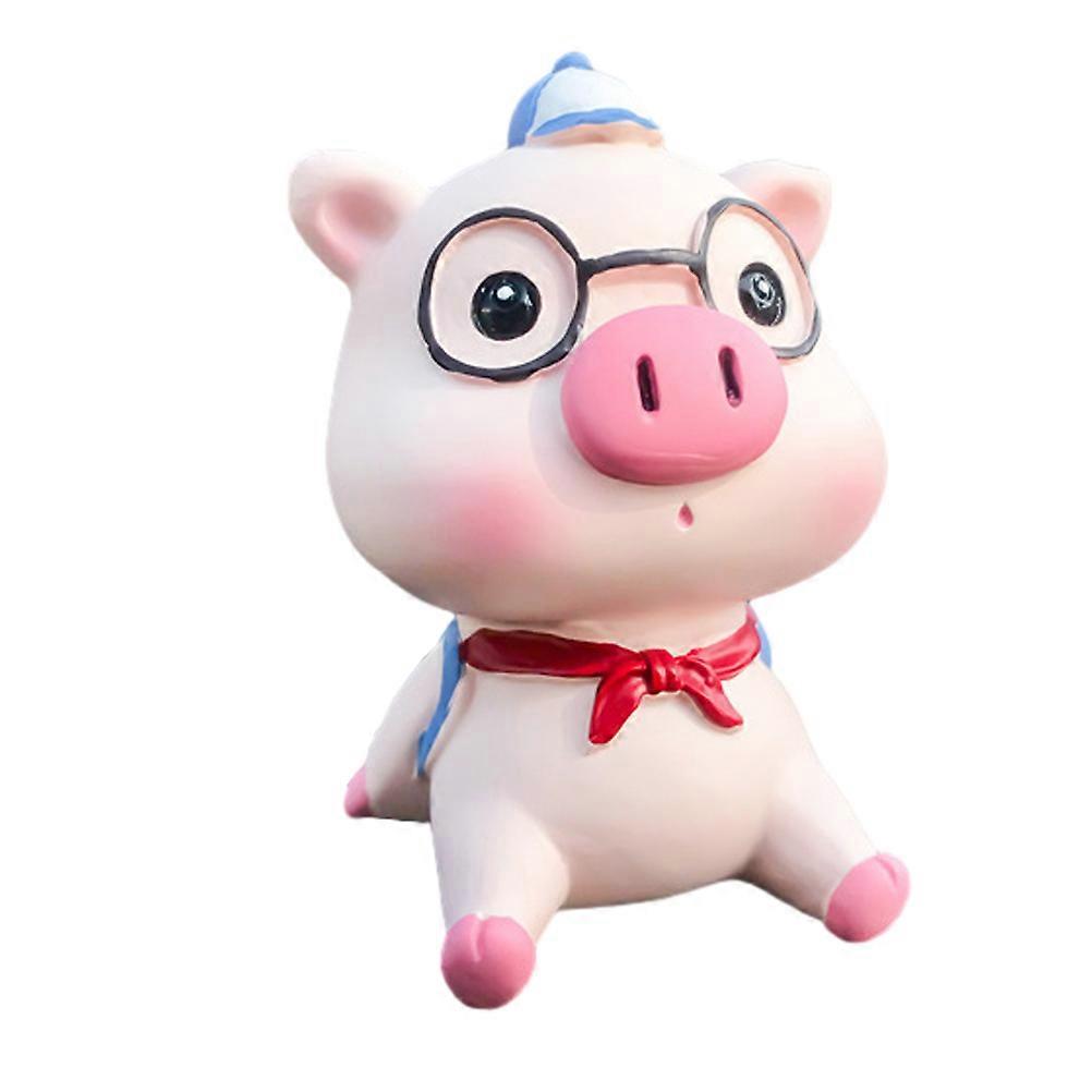 4Pcs Resin Pig Miniature Piggy Statue Model for Garden Decoration and Home Decor