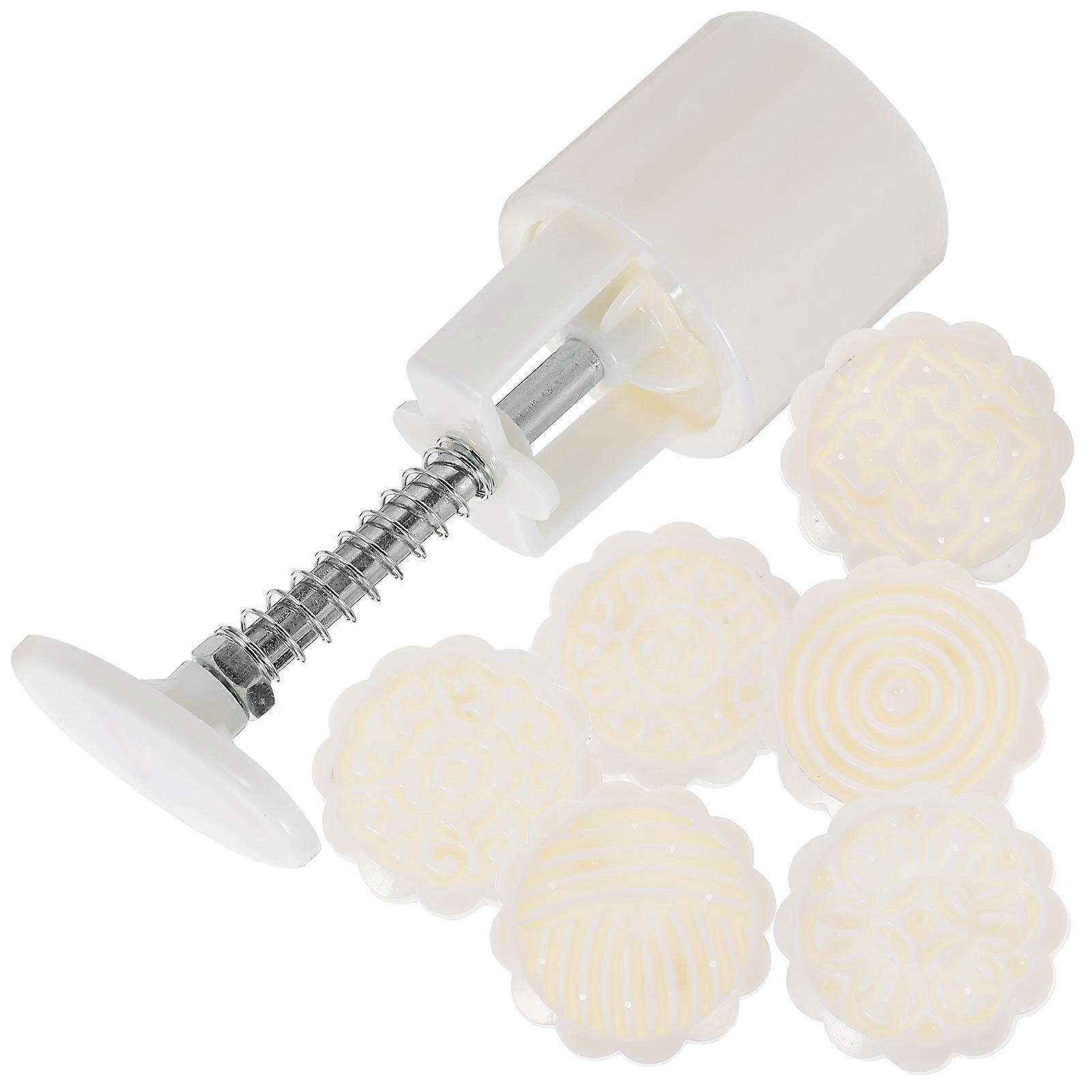 DIY Moon Cake Mold 3 Sets Non-Stick Suitable For Home Users Crafted From Abs Material With Hand Press Features