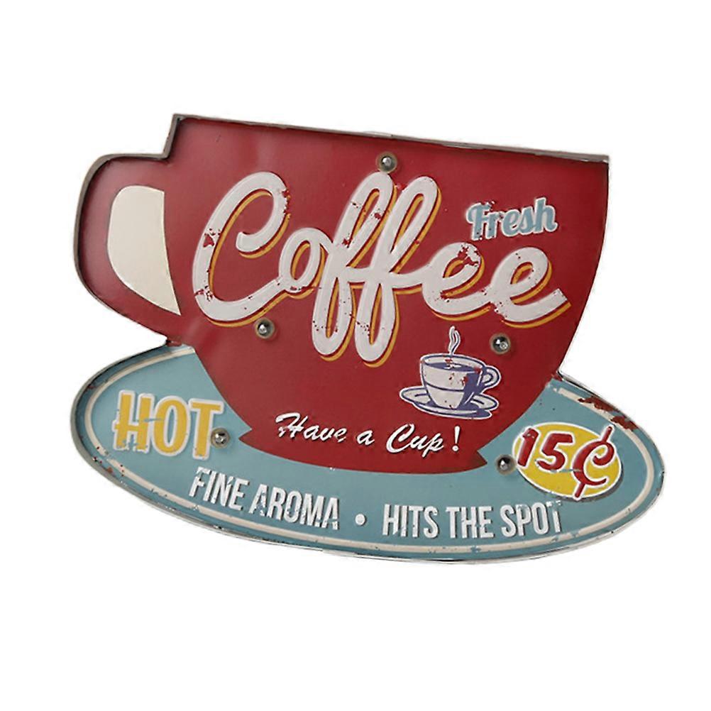 Cafe Wall Lamp for Factory Style Wall-Mounted LED Plaque 3Pcs Dark Red