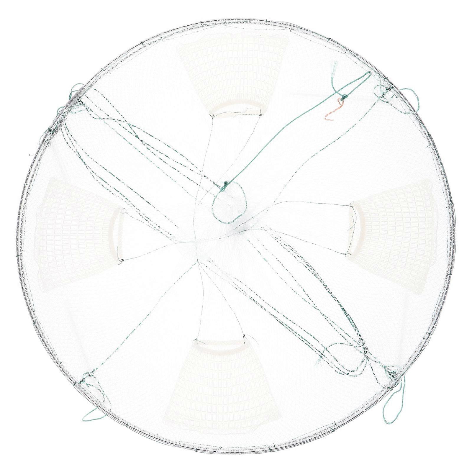Fishing Trap Net 2Pcs Multi-Functional Collapsible Design For Shrimp Outdoor Fishing Bait Capture Durable PE Material