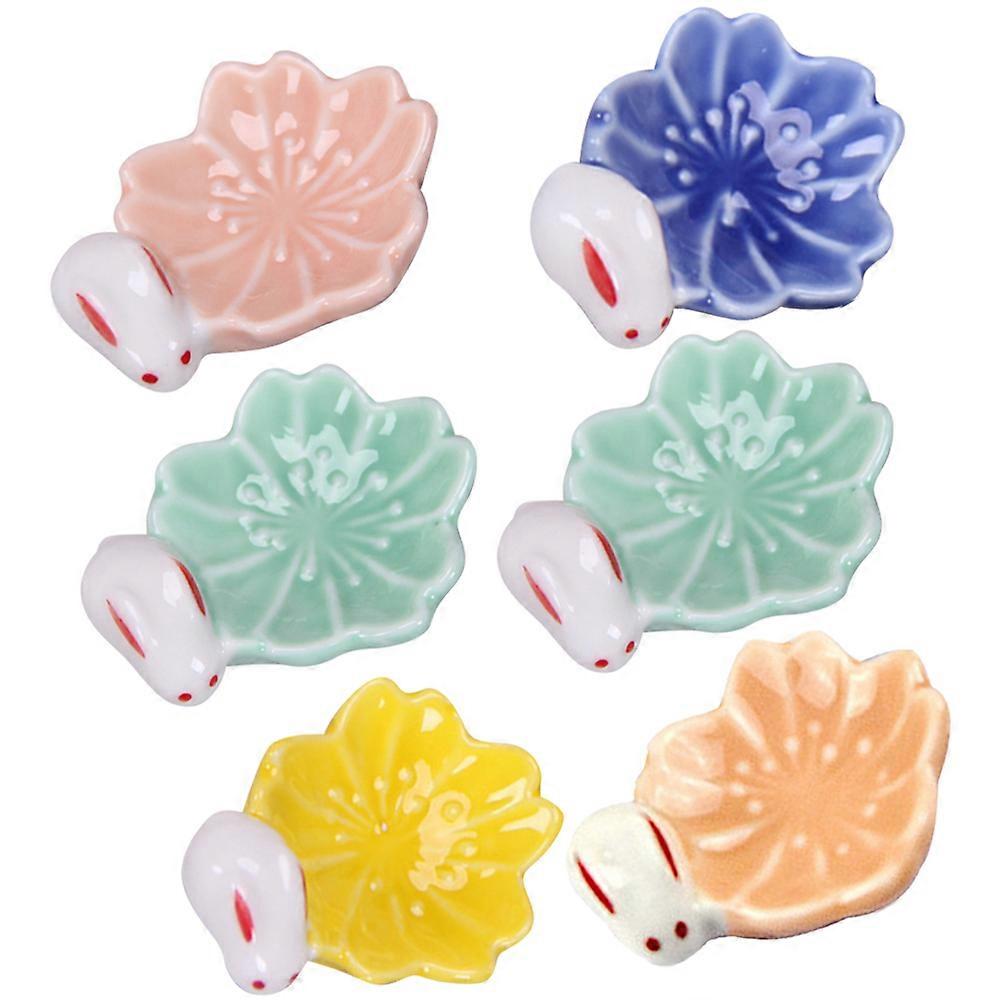 Chopstick Rest Ceramic Holder For Dining Table Assorted Color Elegant Pcs