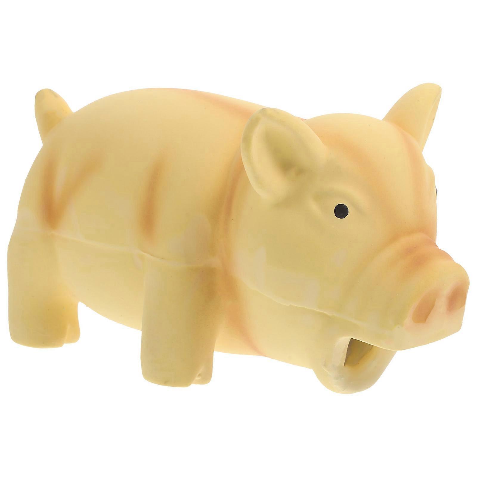 Dog Squeaky Chew Toy Latex Pig Toy for Training Use 3Pcs