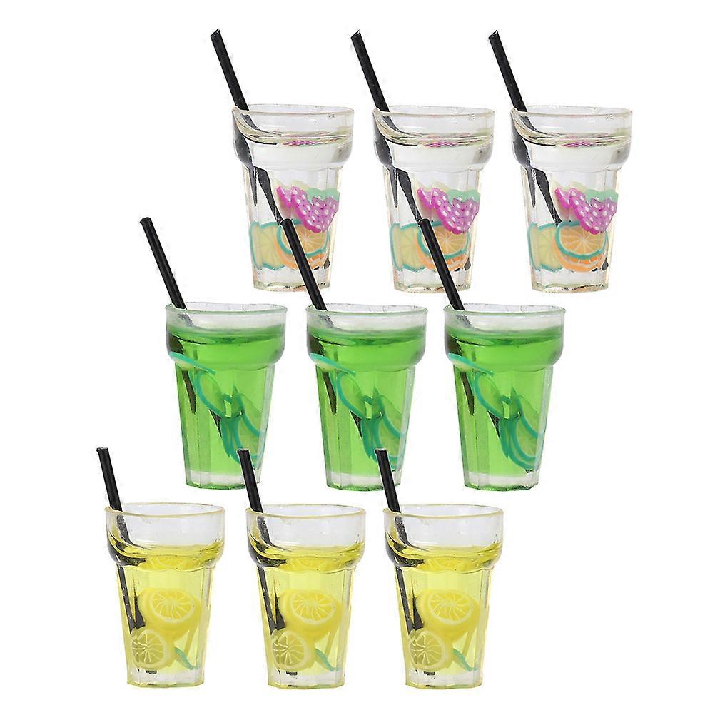 Miniature Wine Bottles Dollhouse Beverage Props for 27Pcs Set