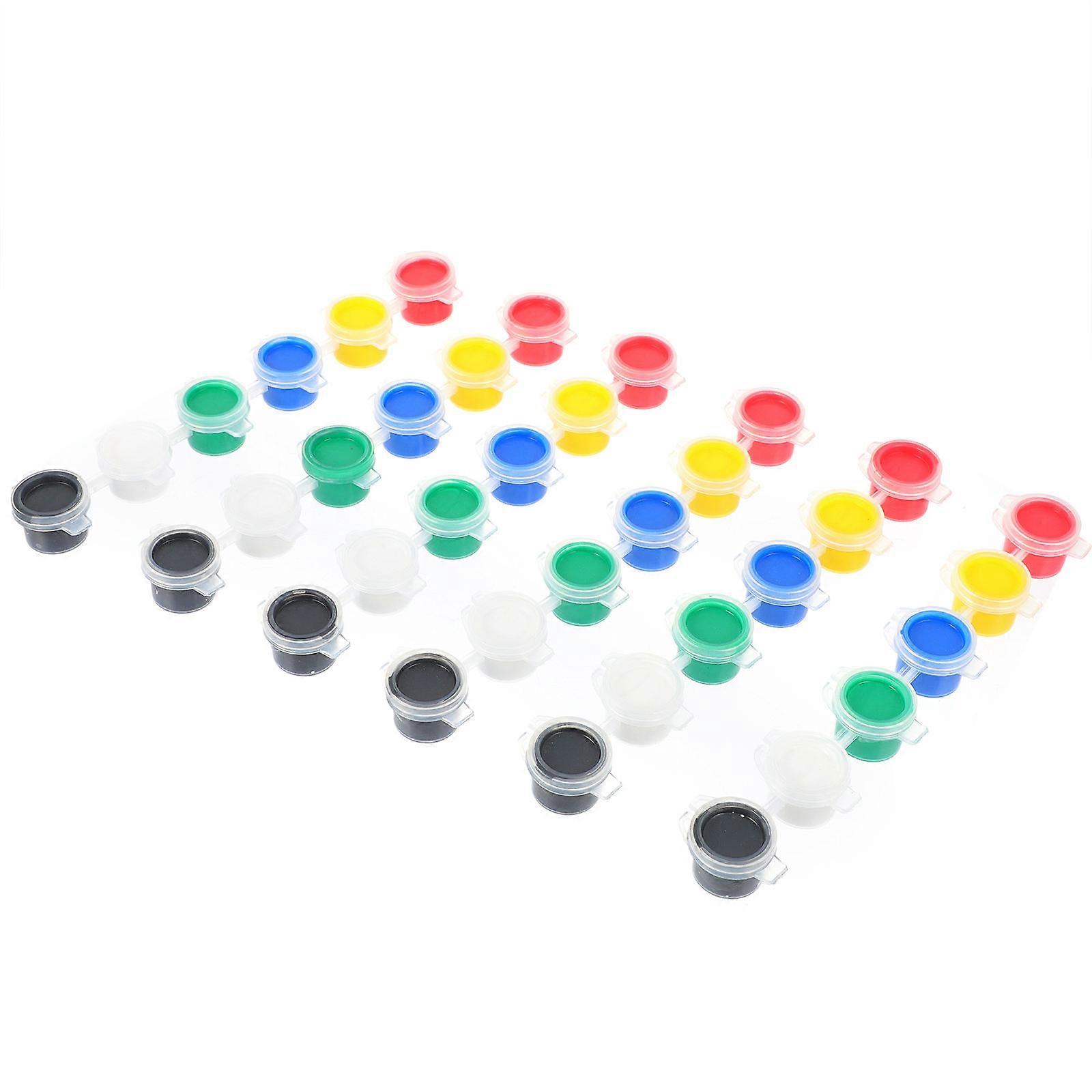 Square Pigment Paint Box 6-in-1 Design Rectangular Plastic Containers for Painting Cosmetic Storage Artists Crafters 50Pcs