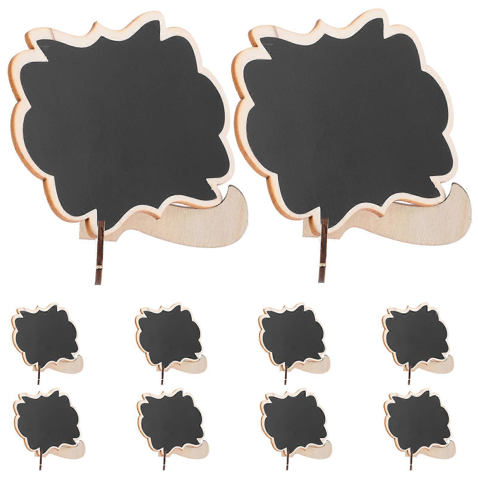50 Pcs Rectangular Mini Chalkboard Signs For Food Labeling Ideal For Parties And Restaurants Elegant Style Wood Compact And Stylish