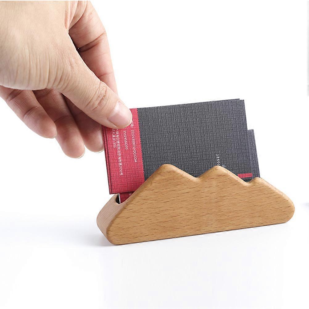 Elegant Beech Wooden Storage Box Mountain Shape Design Perfect For Home Office Display Light Brown Color Storage Solution 2Pcs