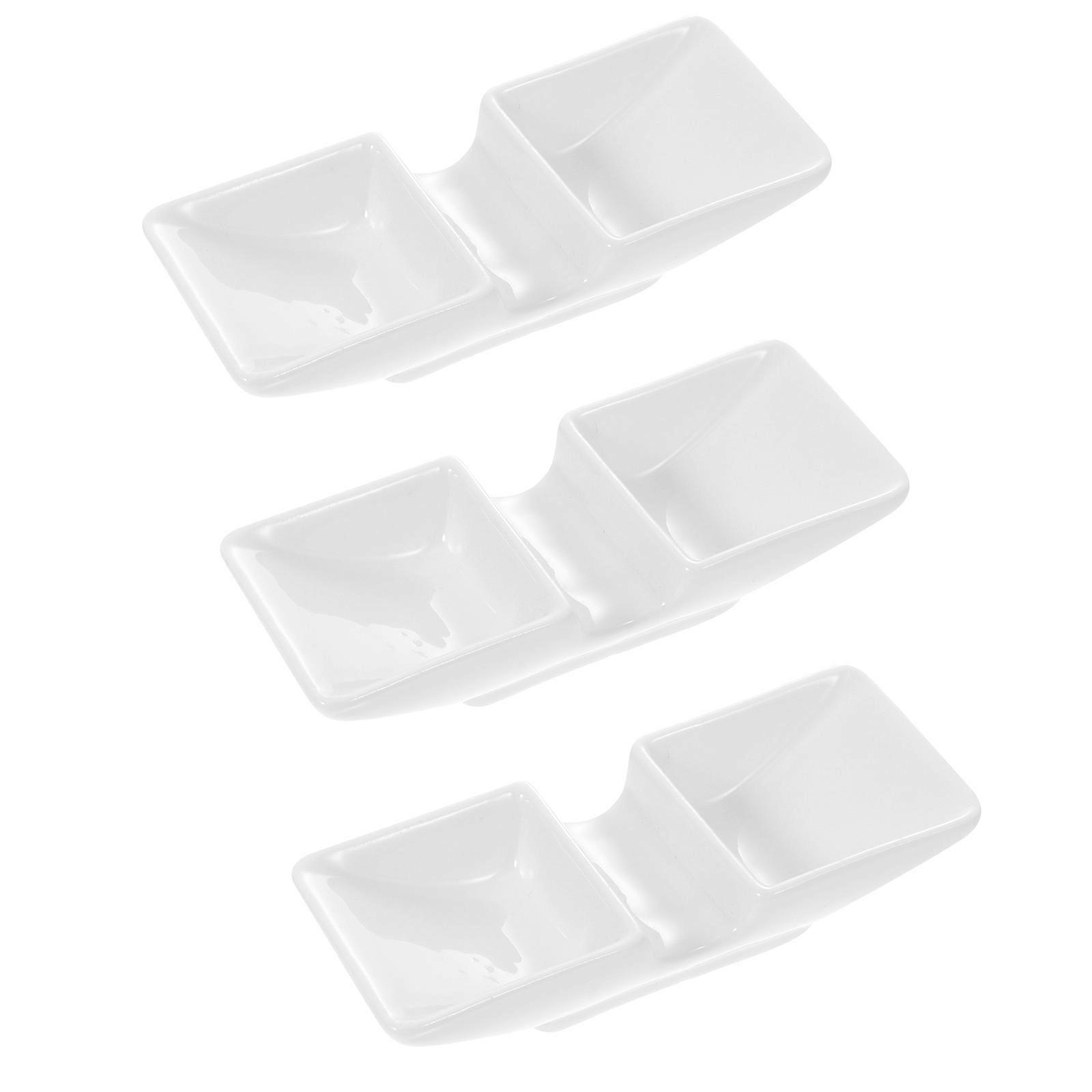 Ceramic Plates 9 Pcs Household Dining Table Condiment Storage Simple Design Suitable For Restaurant Use Food-Grade Certified
