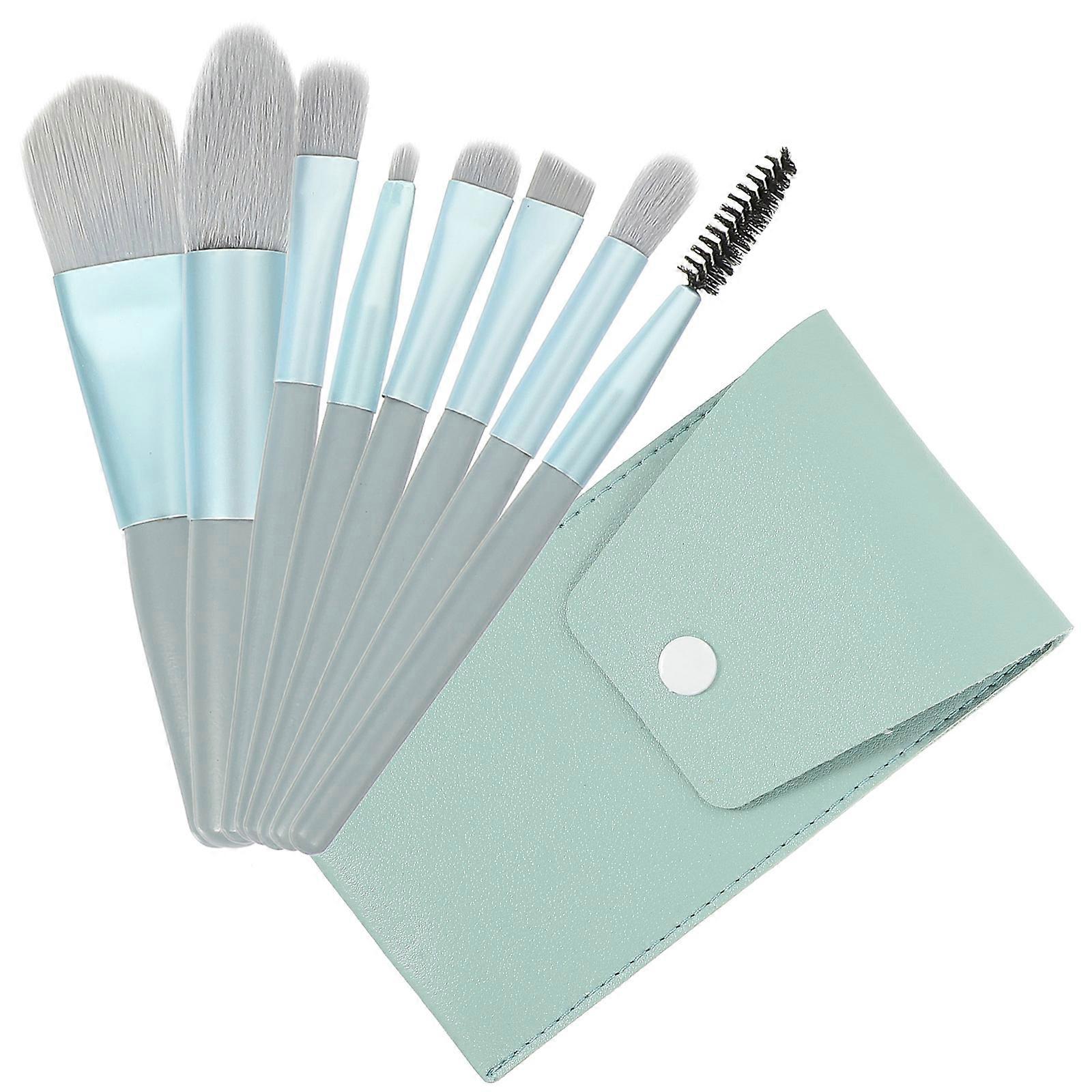 Blue Professional Makeup Brush Set for Cosmetics Blusher Powder 2Sets
