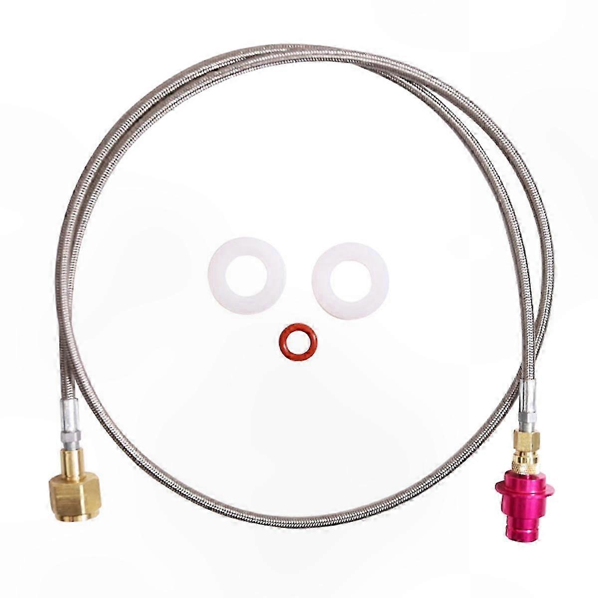 CGA320 CO2 Adapter with Quick Connect Hose for Soda Machines Compatible with DUO TERRA ART Models